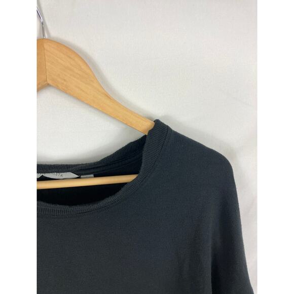 ATHLETA Modal Blend Side Slit Pullover Sweatshirt Black Size Small - Picture 2 of 5